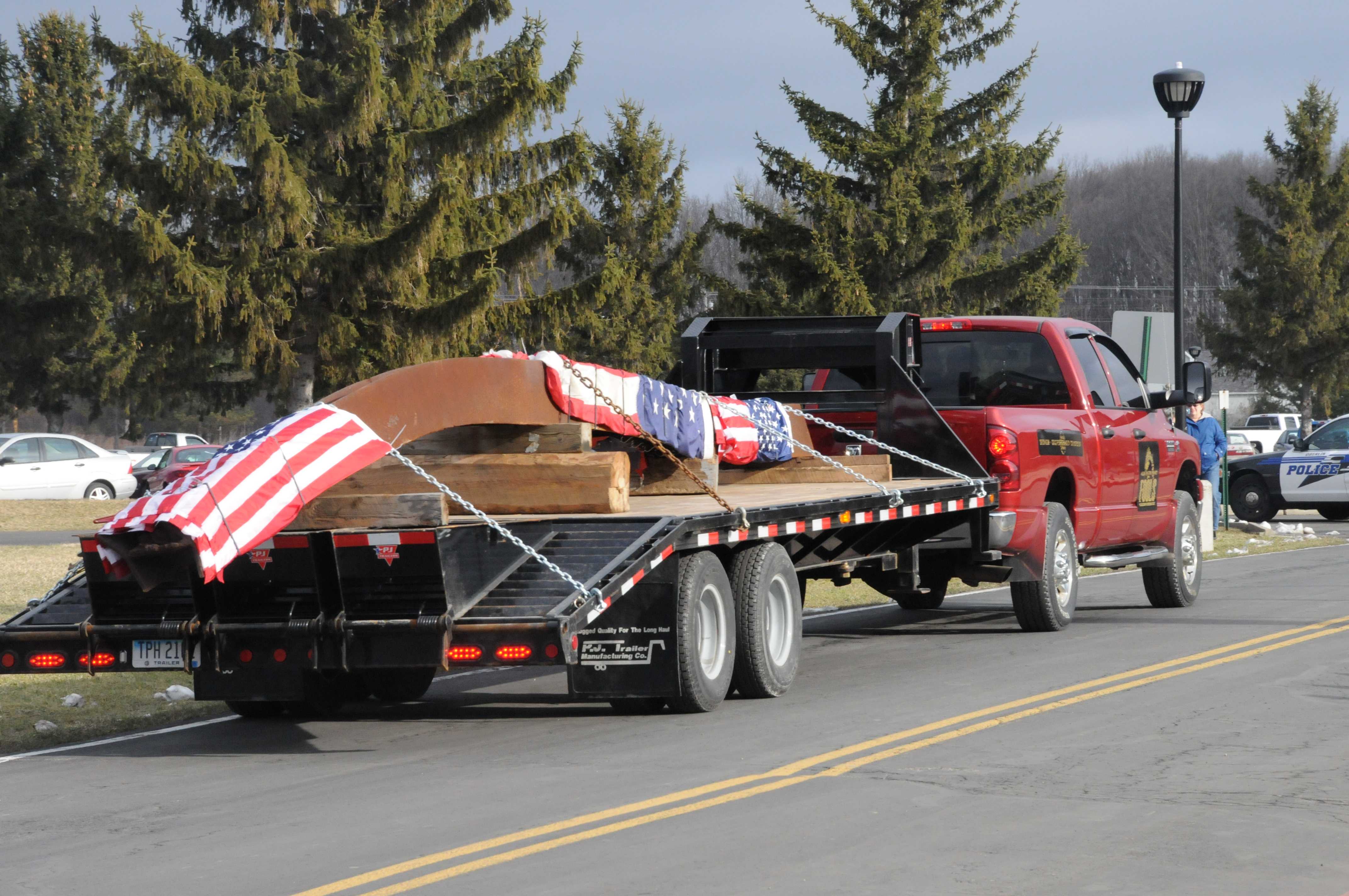 Beam arriving on truck to LCJVS
